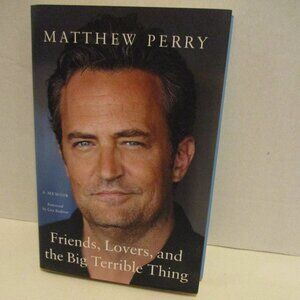Mathew Perry Book Friends Lovers Terrible Thing Medium Black White Reading Book